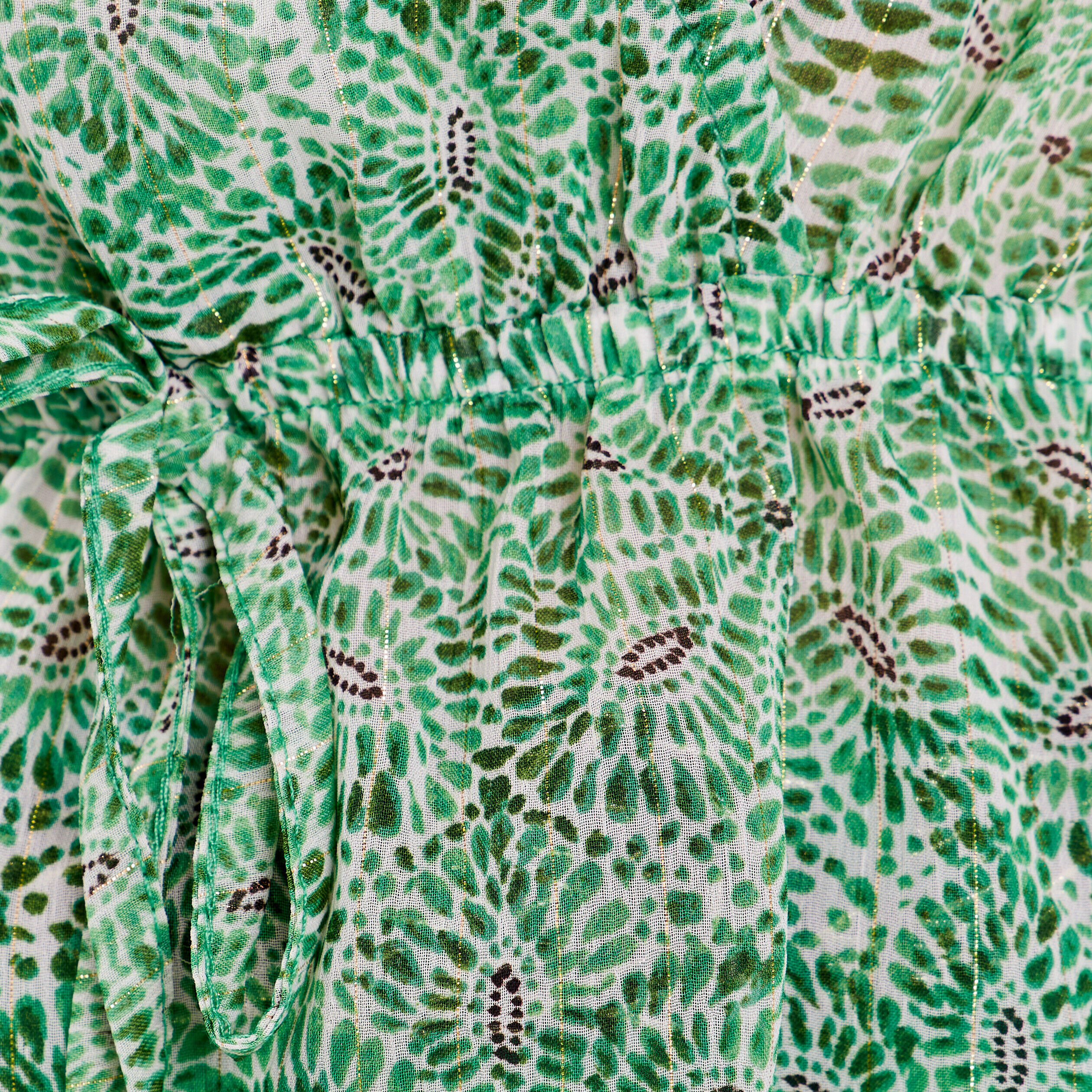 Blouse cintrée col cache-coeur vert femme | Cache Cache