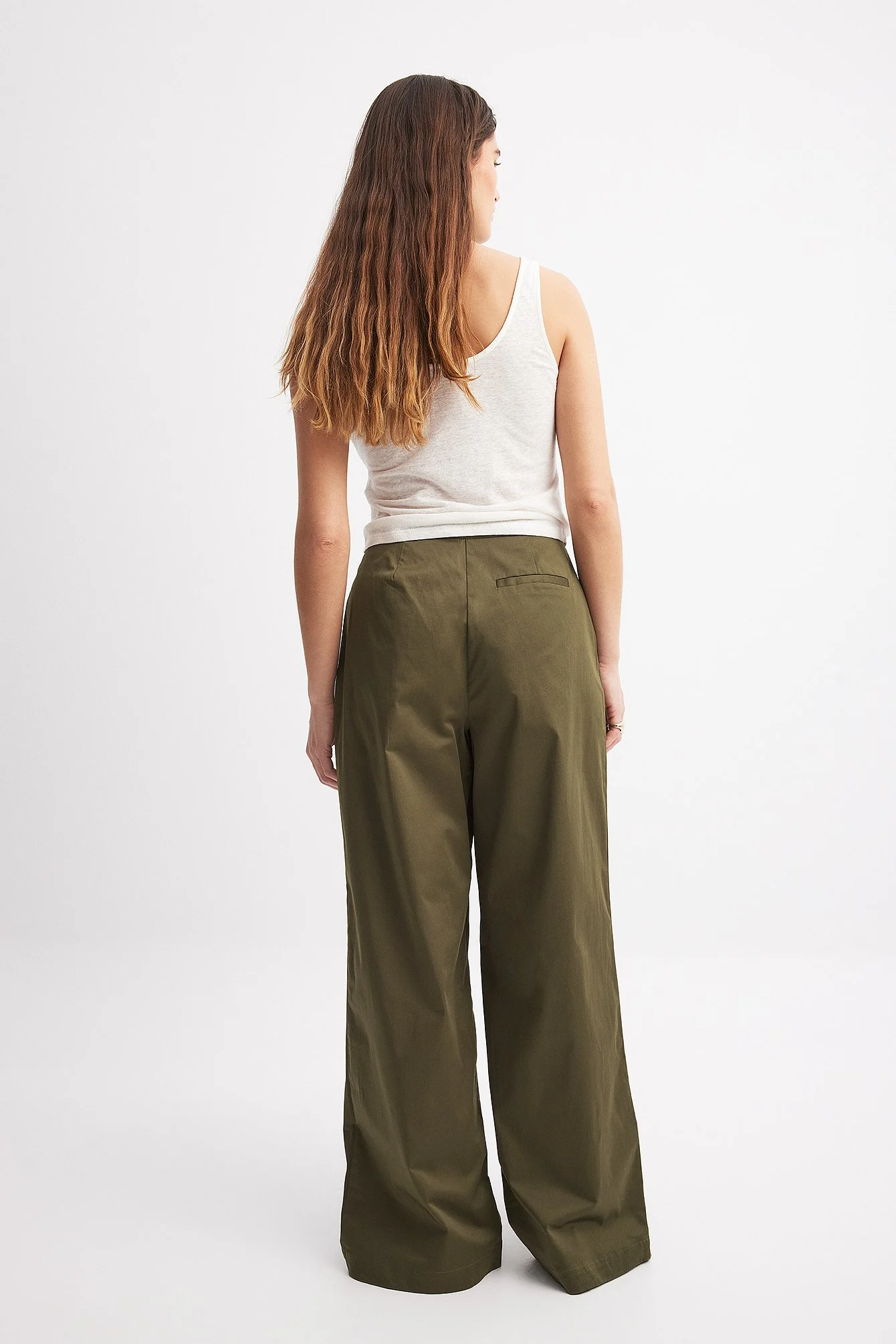 Baumwollhose mit halbhoher Taille
