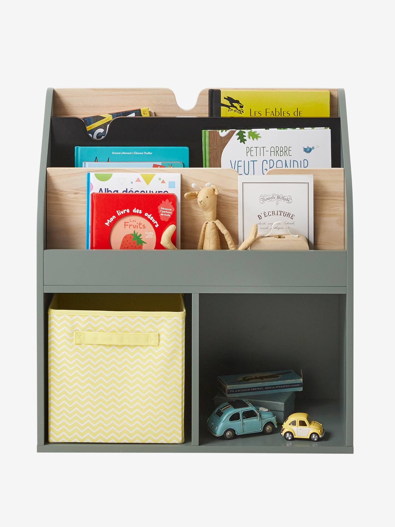 Vertbaudet Kinder Bücherregal SCHOOL, 2 Fächer - rosa