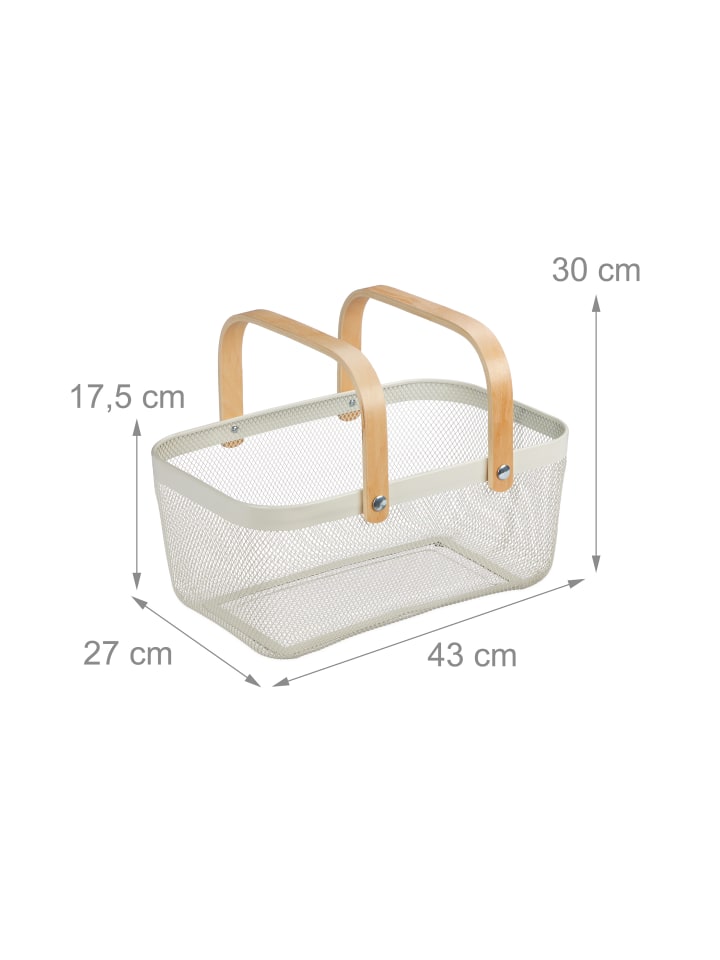 relaxdays Drahtkorb in Weiß günstig kaufen onesize