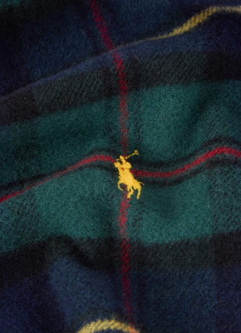 Ralph Lauren Scarf in cashmere blend with check pattern 190 x 30 cm