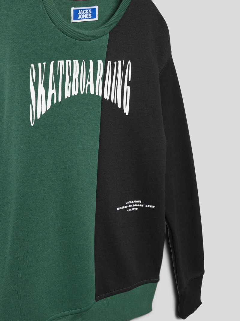 Sweatshirt mit Motiv-Print Modell 'JOROLI' in grün