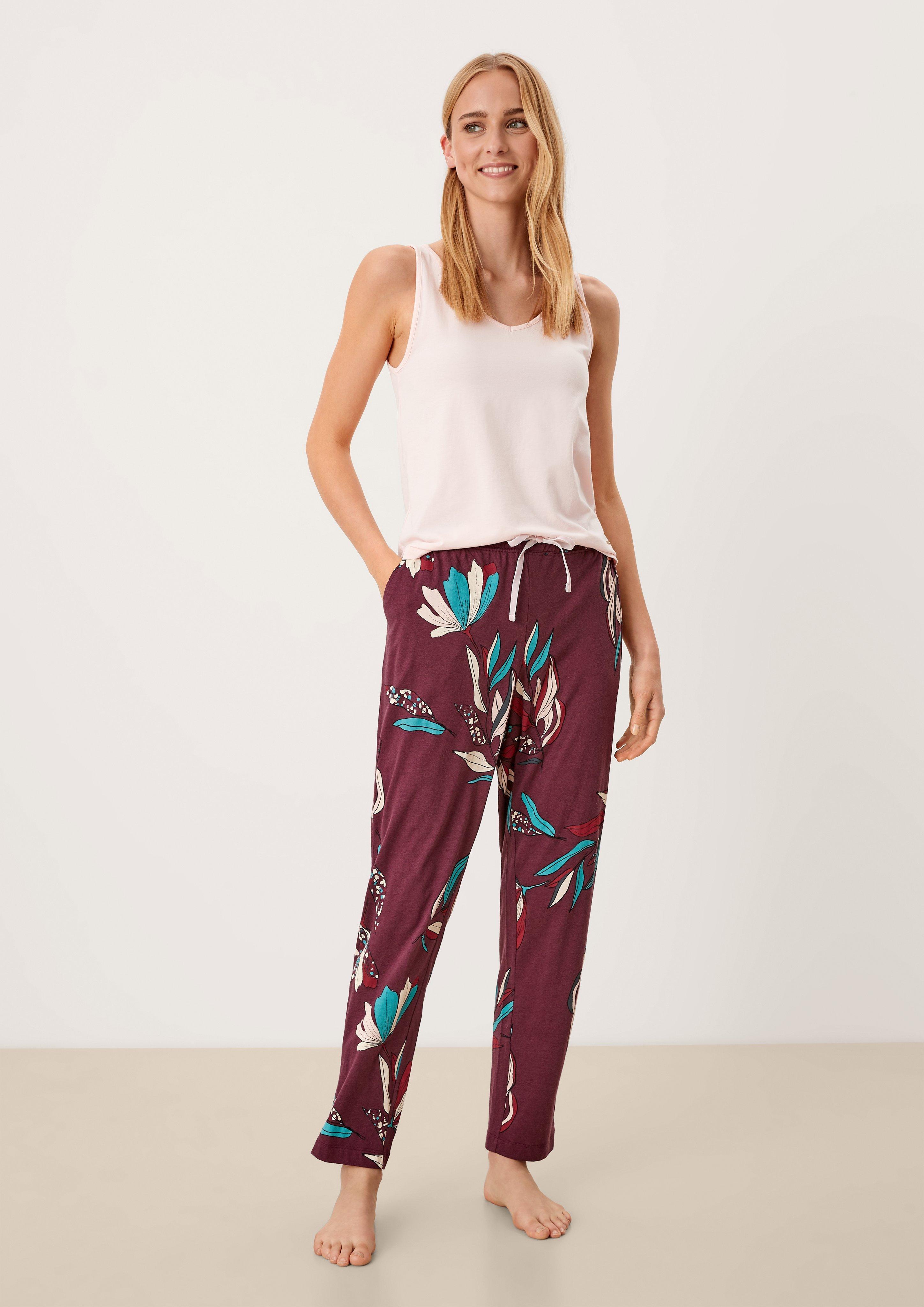 Lange Pyjamahose aus Viskose  6006511-46A1