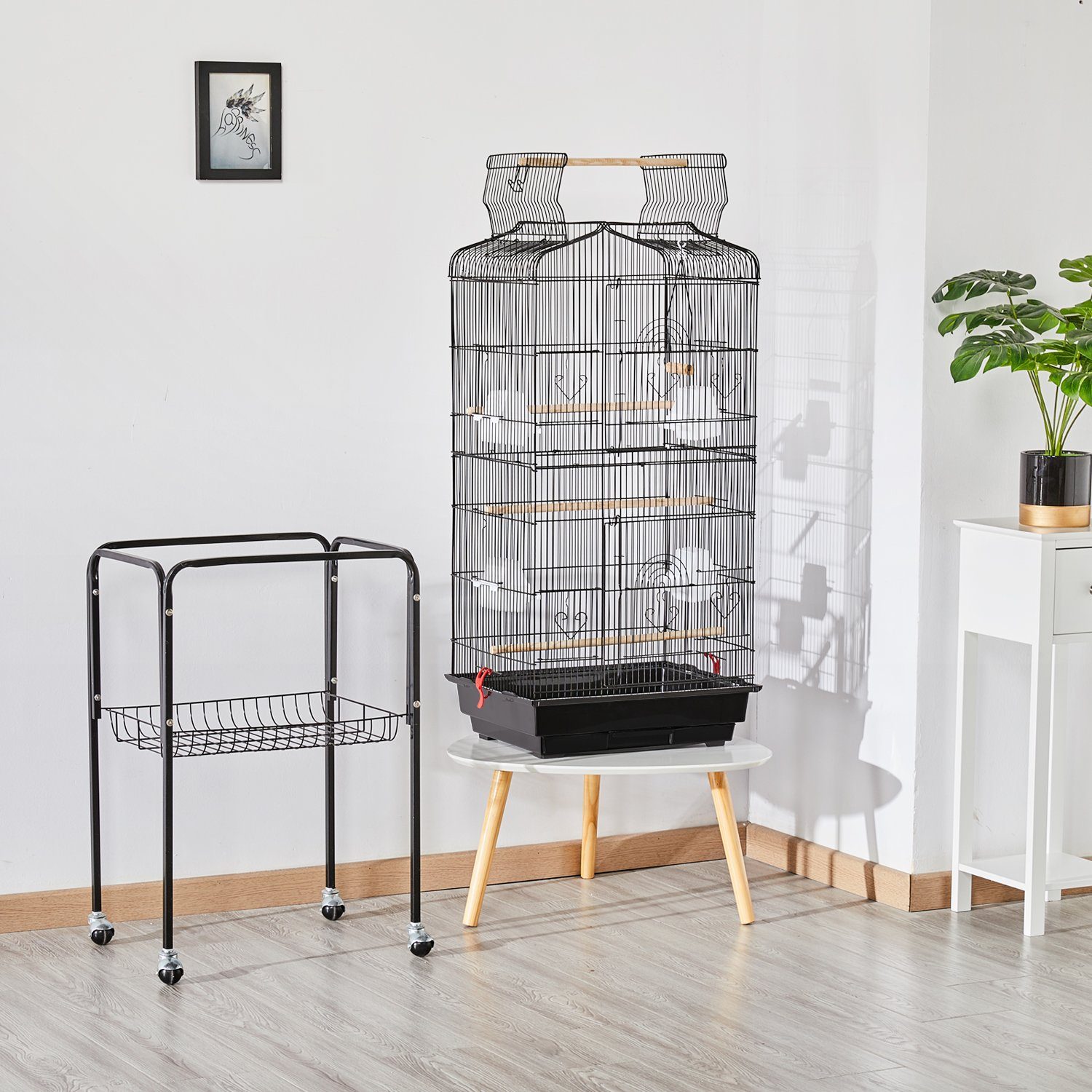 Yaheetech Vogelkäfig, Vogelbauer Vogelvoliere Käfig Vogelhaus