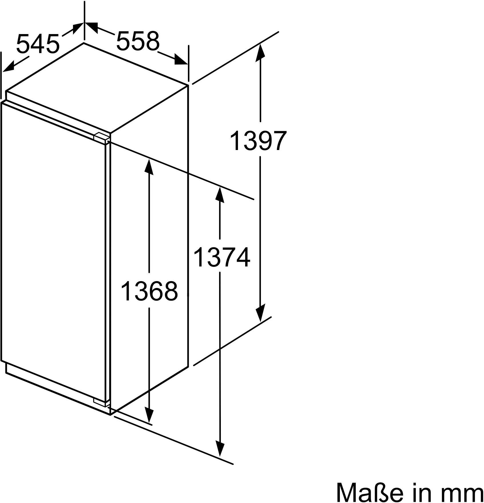 SIEMENS Einbaukühlschrank iQ700 KI51FADE0, 139,7 cm hoch, 55,8 cm breit