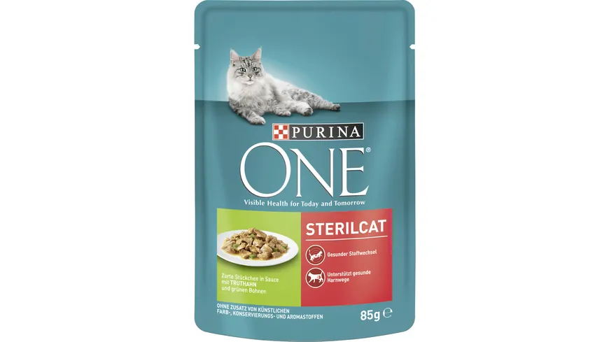 PURINA ONE Sterilcat mit Truthahn und grünen Bohnen Katzennassfutter 85 g