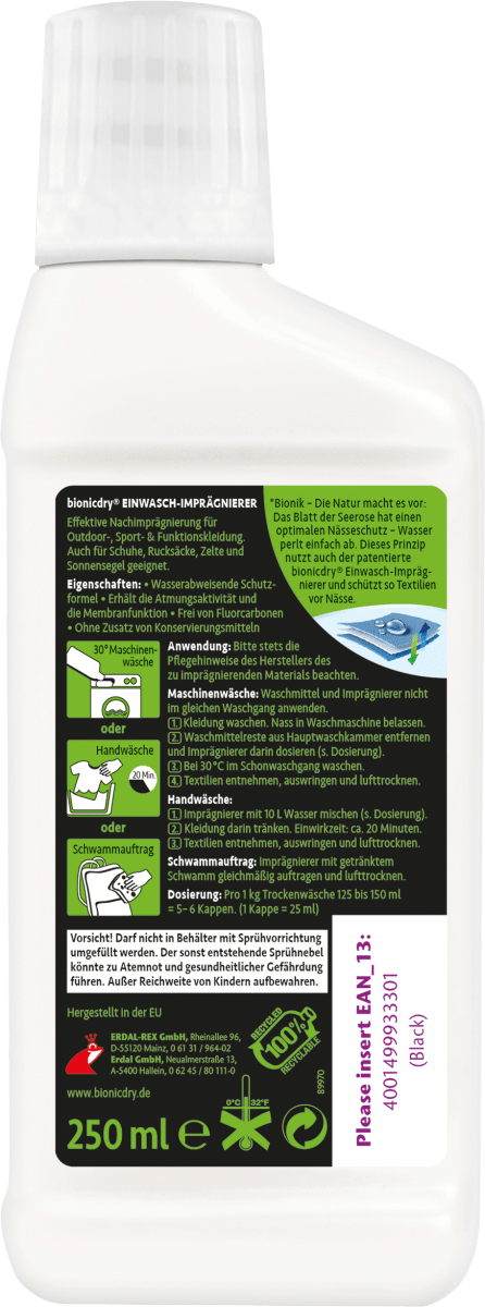 Imprägnierung für Textilien, 250 ml