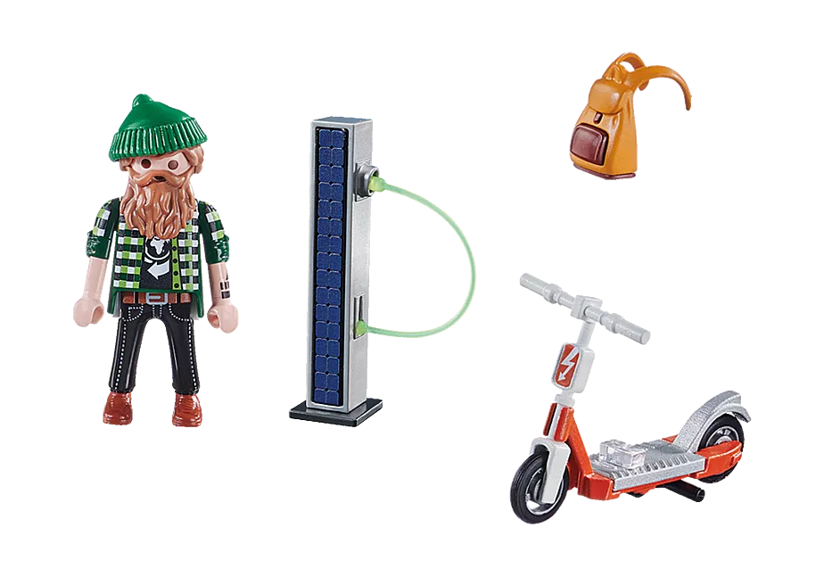 Hipster mit E-Roller