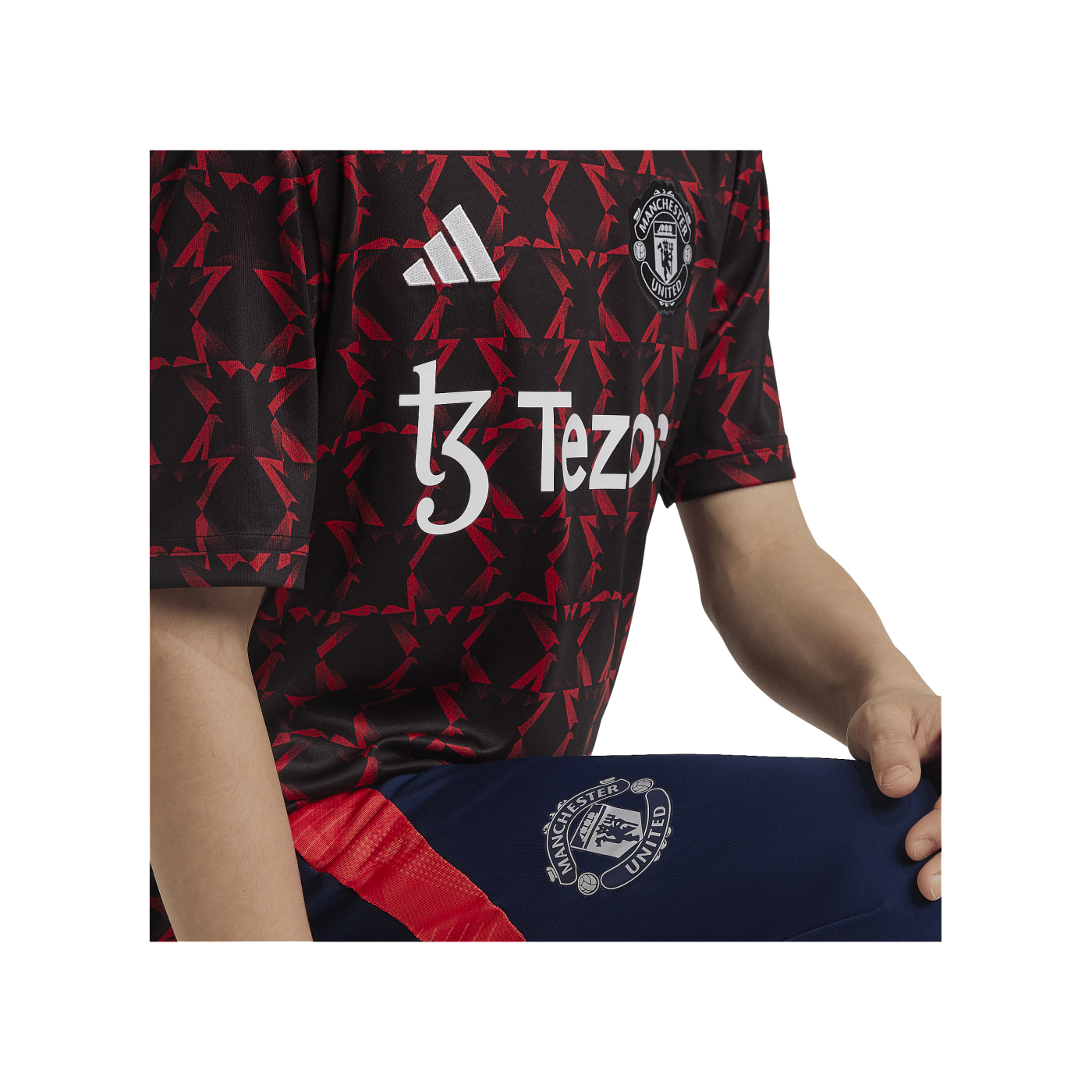 adidas Manchester United Prematch Shirt 2024/2025 Kids Schwarz