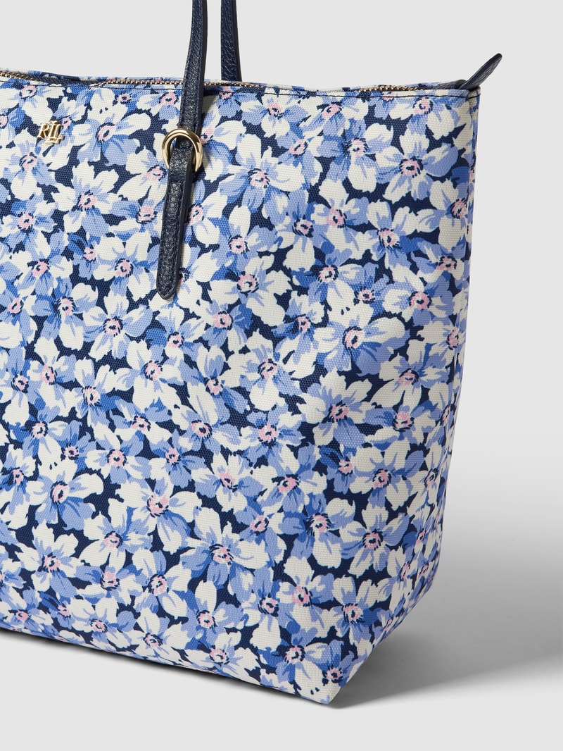 Handtasche mit floralem Allover-Muster Modell 'KEATON' in marineblau