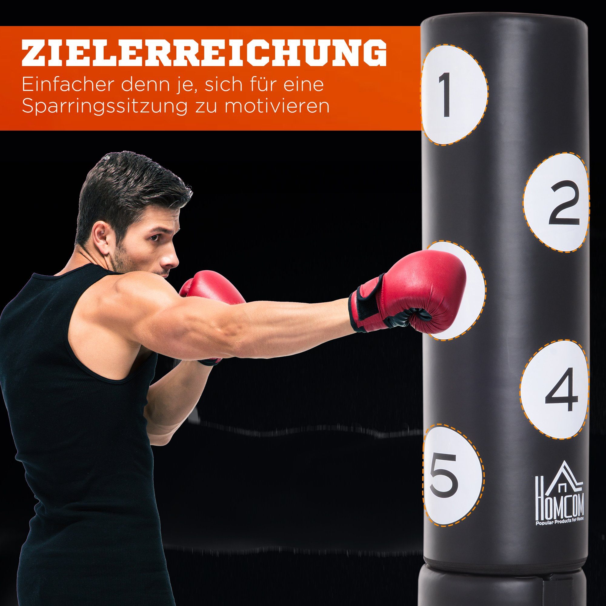 HOMCOM Standboxsack Standboxsack mit befüllbarem Standfuß