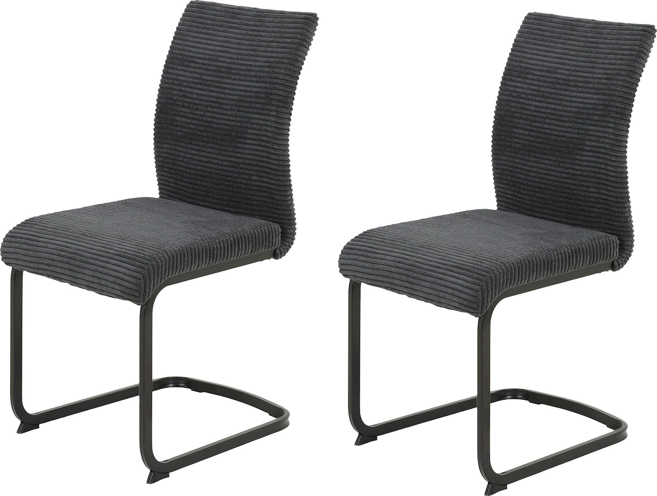 HELA Freischwinger FABIA (Set, 2 St), 120 Kg belastbar, Stoff in Breitcord, 2er und 4er Set