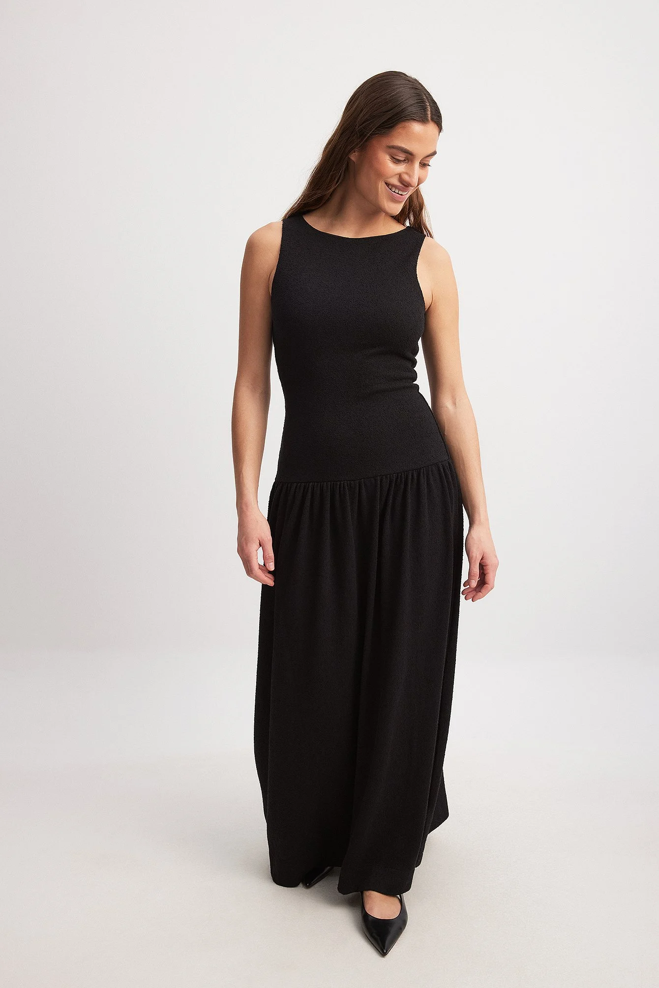 Weites, strukturiertes Kleid
