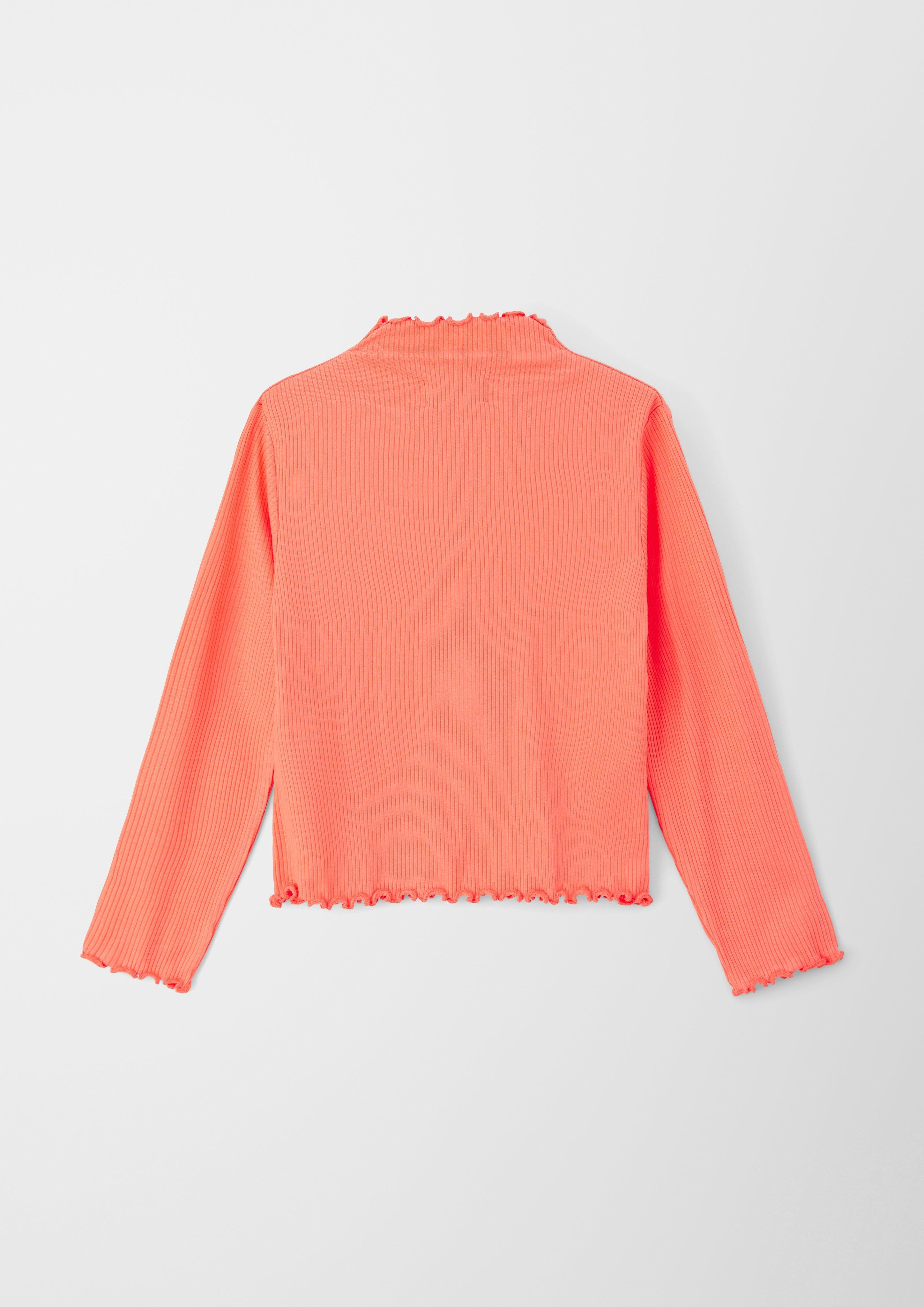 Rippshirt mit Rollsaum  2127378-2034