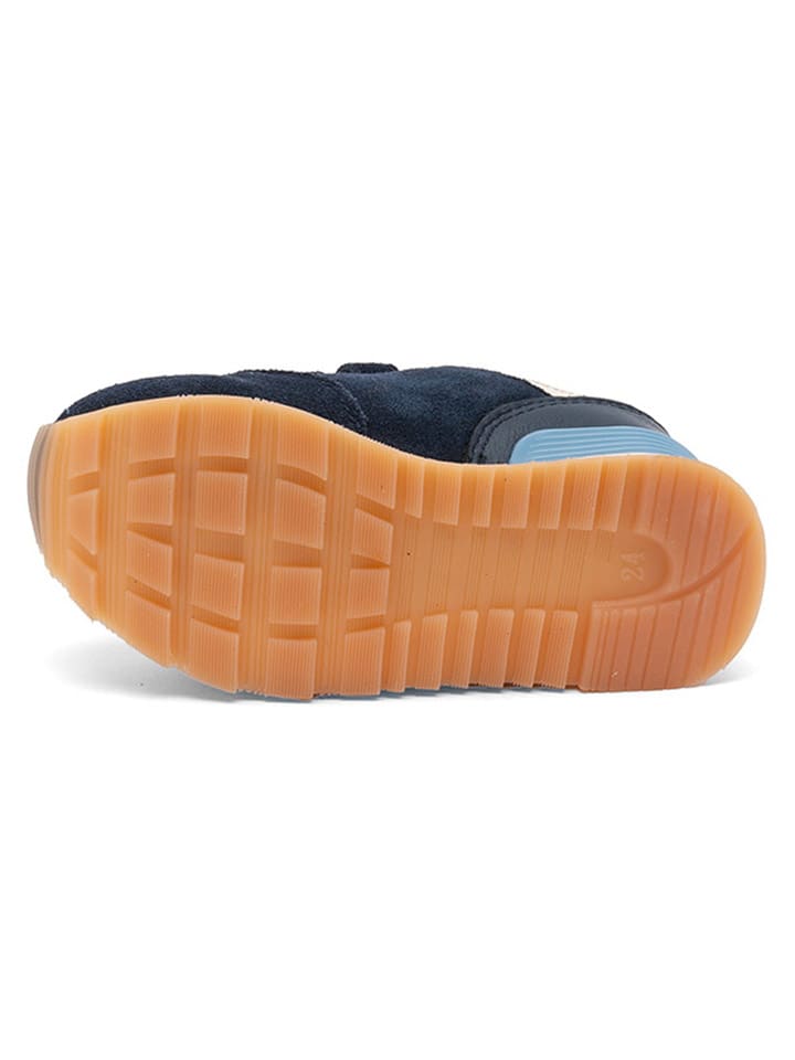 bisgaard Leder-Sneakers in Dunkelblau günstig kaufen