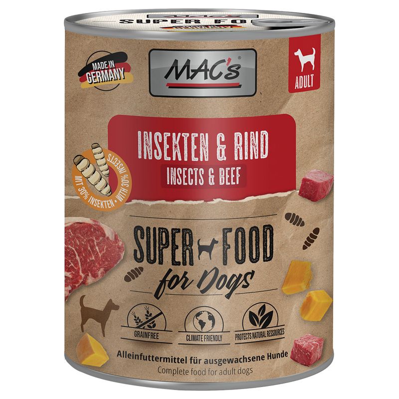 Sparpaket MAC's Nassfutter für Hunde mit Insekten 24 x 750 g