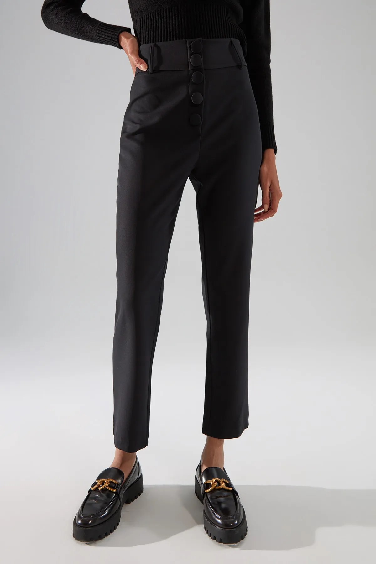 Trendyol Collection  Schwarze Webhose mit weitem Bein TWOSS19WX0086
