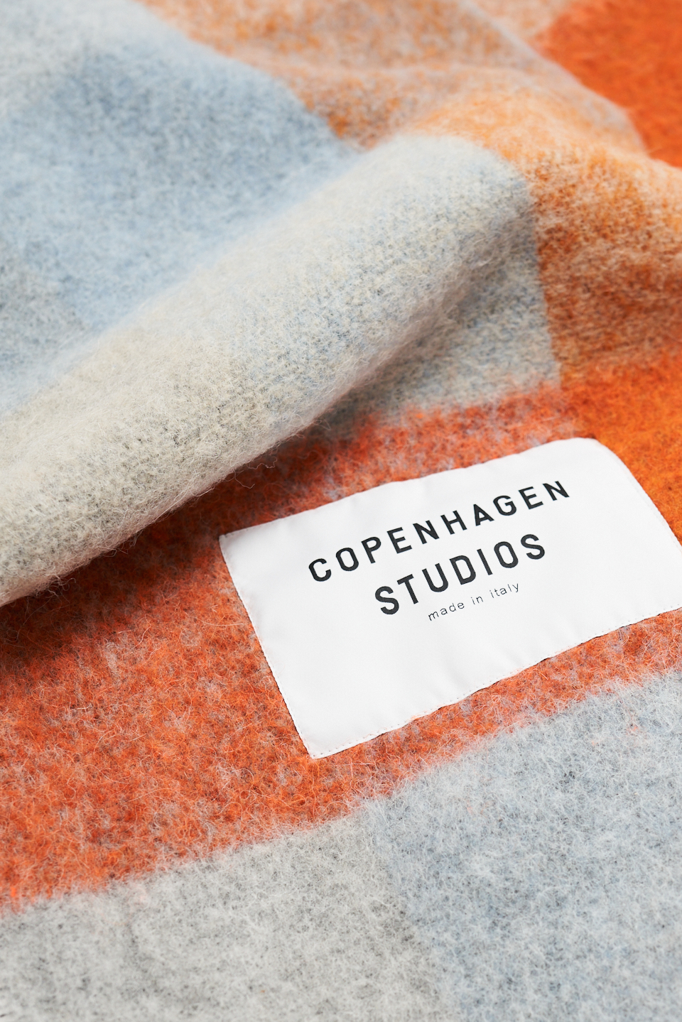 CPH SHAWL 2 wool mix blue/orange