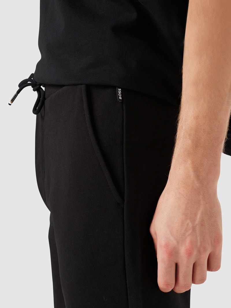 Sweathose mit Label-Details Modell 'Lamont' in schwarz