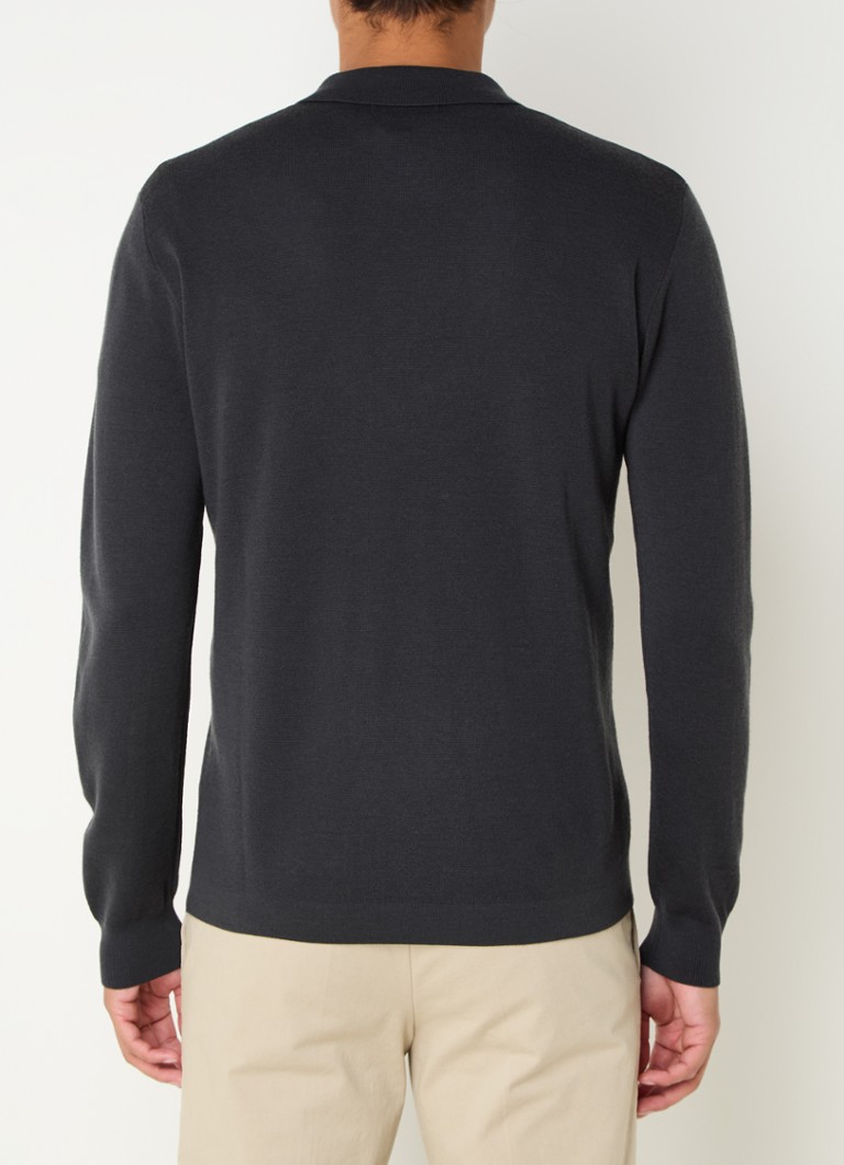 Boggi Milano Fine-knit regular fit polo made of wool