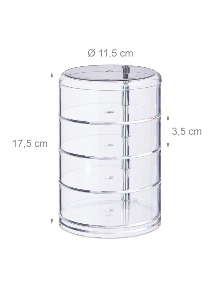 relaxdays Kosmetik-Organizer in Transparent günstig kaufen onesize