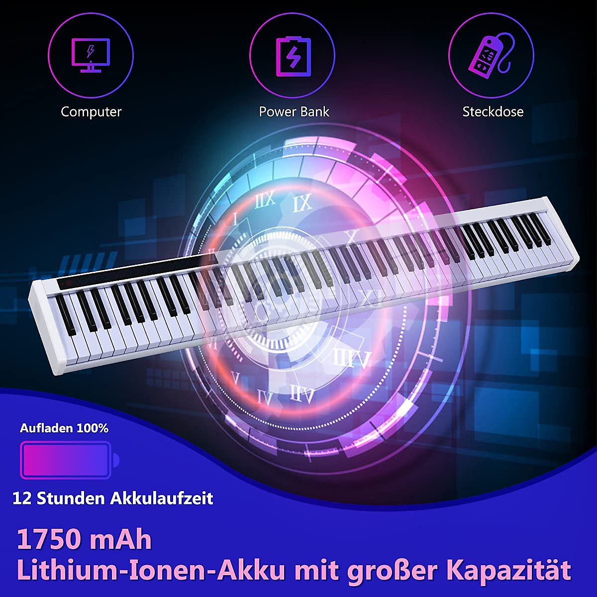 Keyboard mit Tragetasche 88 Tasten