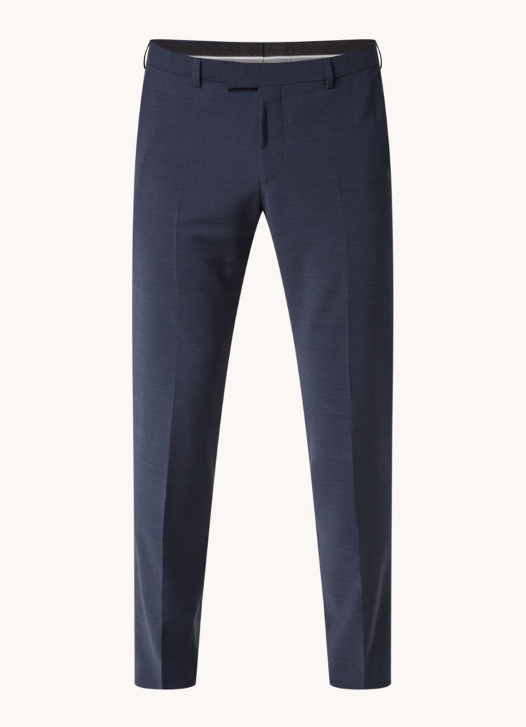 Pantaloni Strelson Flex Cross Mercer Slim Fit din amestec de lână