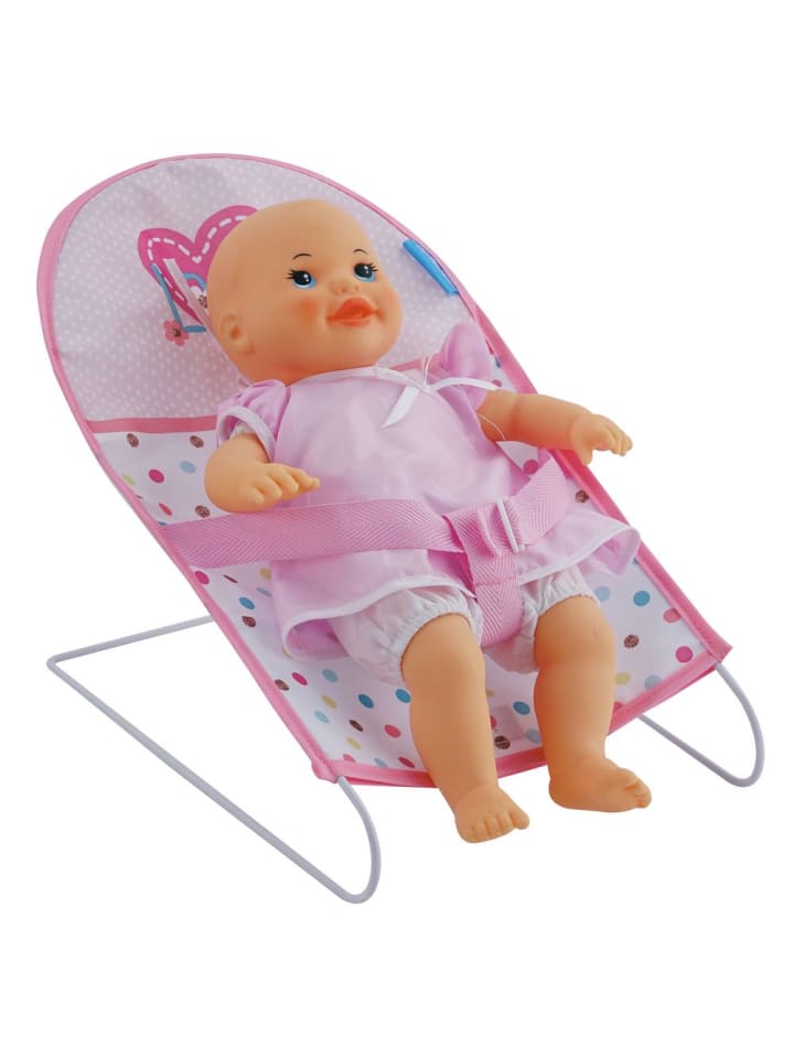 Hauck 3-tlg. Puppenset - Babywippe, Buggy & Puppe (36 cm) in rosa günstig kaufen onesize