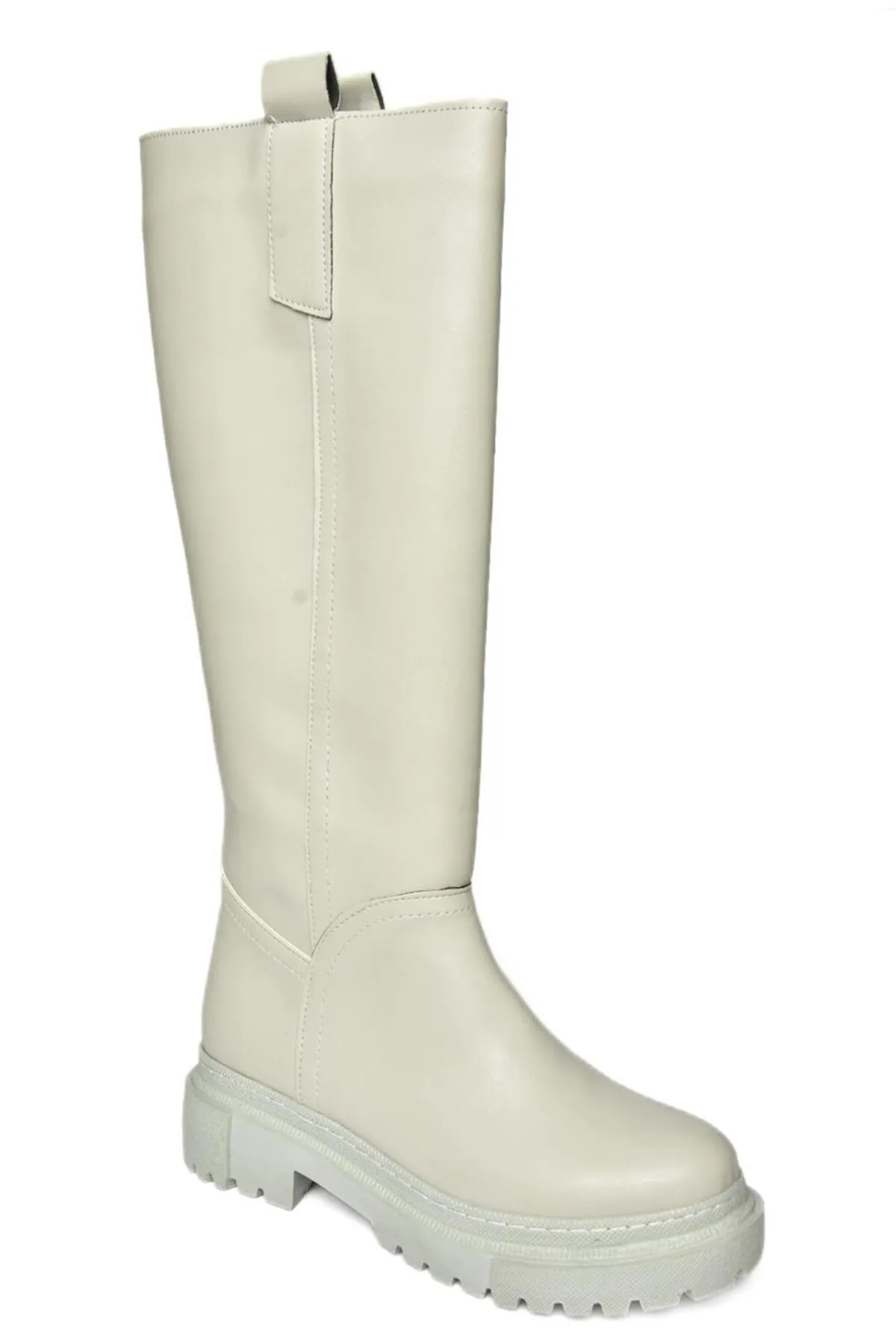 Fox Shoes  R973201109 Graue Damenstiefel mit dicker Sohle