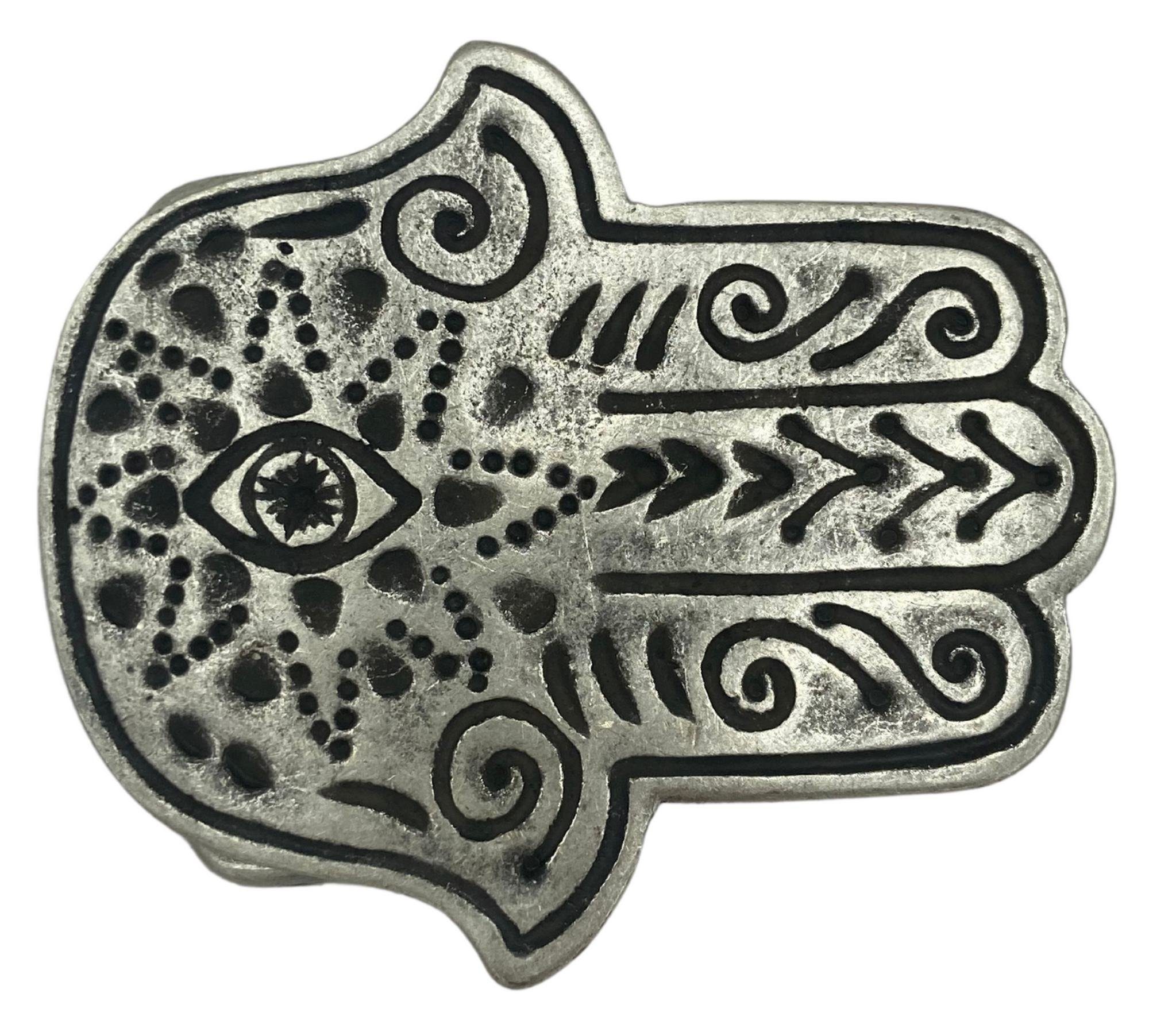 FRONHOFER Gürtelschnalle 18635 Gürtelschnalle Hand der Fatima 4 cm altsilber