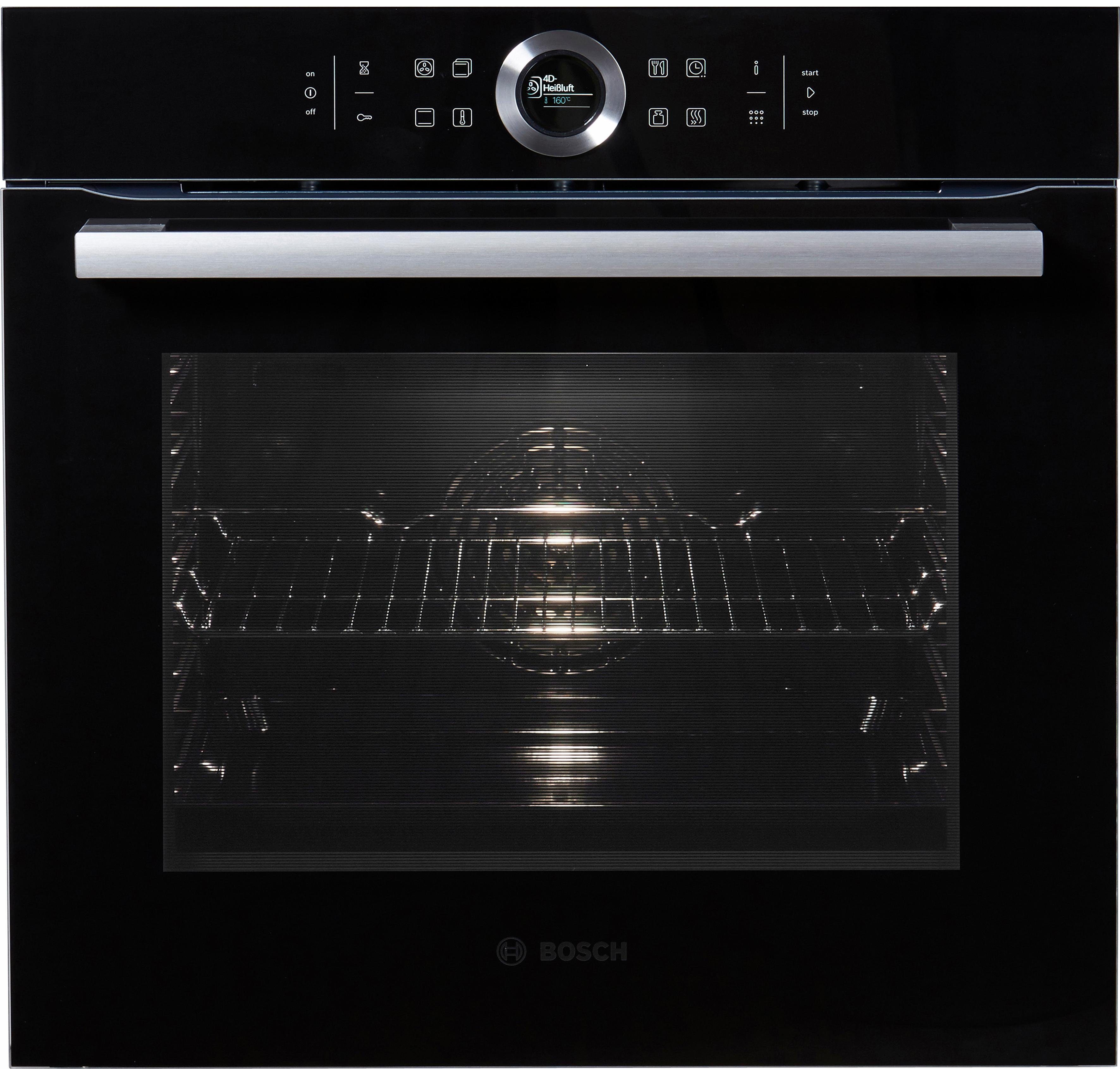 BOSCH Pyrolyse Backofen Serie 8 HBG675BB1, mit Teleskopauszug nachrüstbar, Pyrolyse-Selbstreinigung, mit AutoPilot