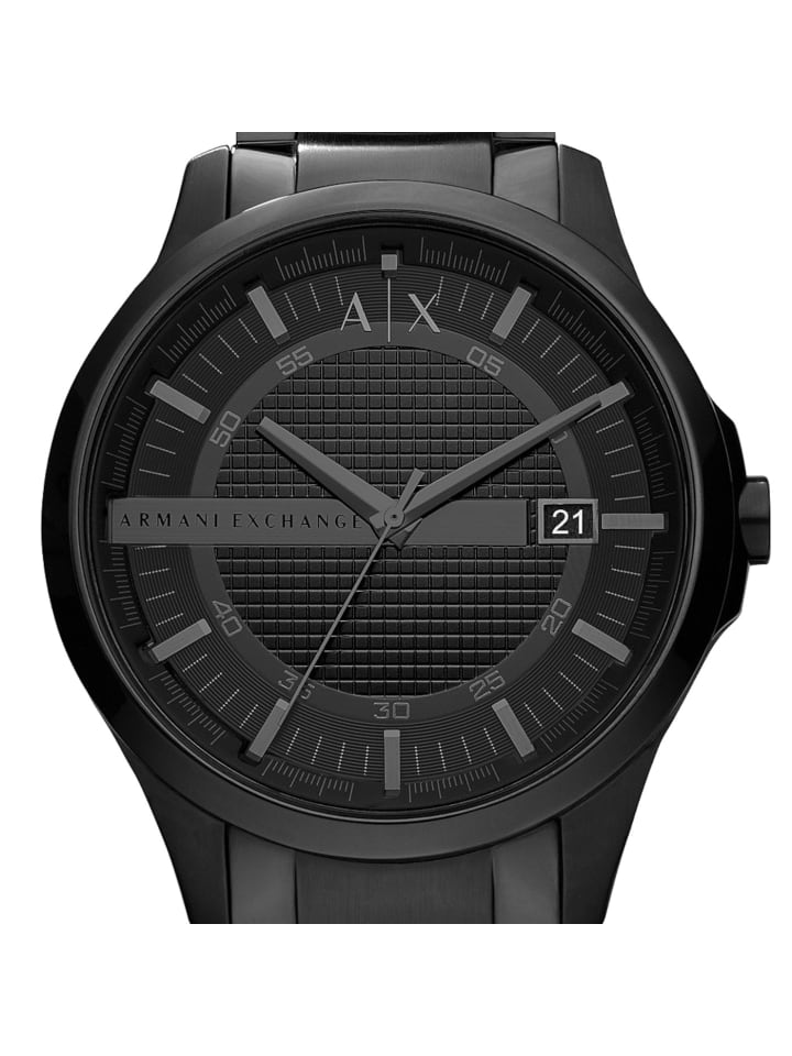 Armani Quartzuhr Hampton in Schwarz günstig kaufen M