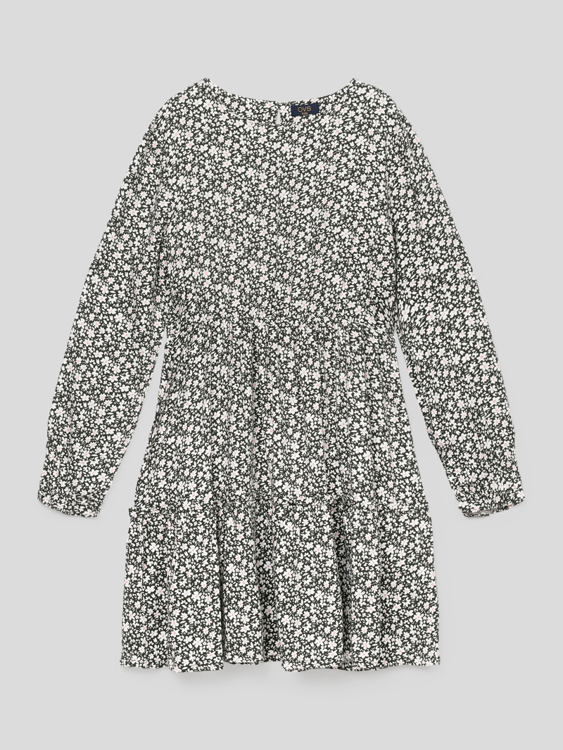 Blusenkleid mit Allover-Muster in rosé