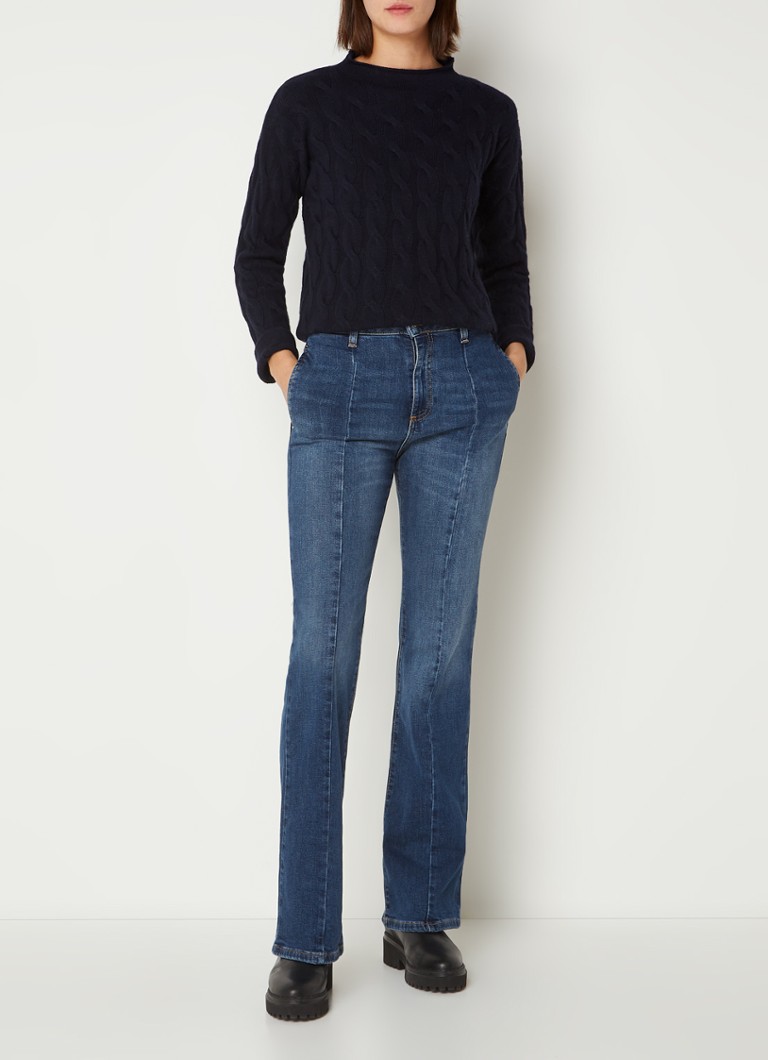 Maglione a collo alto Benetton a trecce in misto cashmere