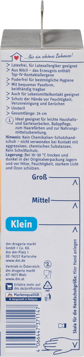 Einmalhandschuhe latexfrei weiß Klein, 60 St