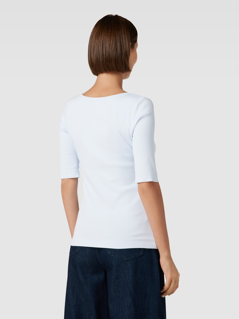 T-Shirt mit Rundhalsausschnitt in hellblau
