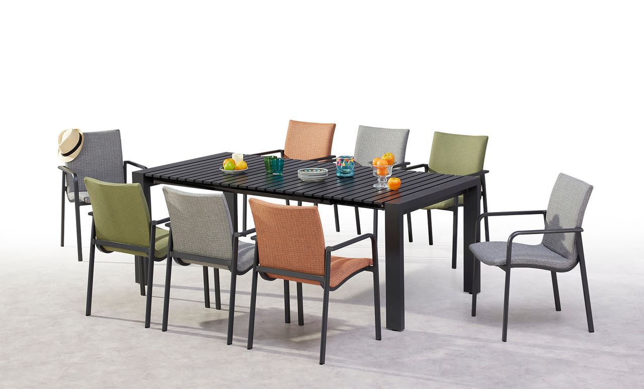 BEST 9-tlg. Dining Gruppe Positano/Langreo anthrazit