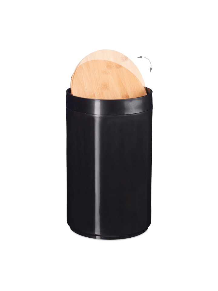 relaxdays Kosmetikeimer in Schwarz - 5,5 L günstig kaufen onesize