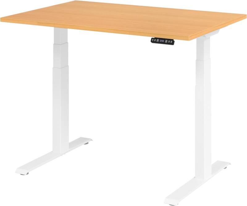 Hammerbacher Sitz-Steh-Arbeitsplatz XDKB12 1.200 x 800 x 1.290 mm Buche