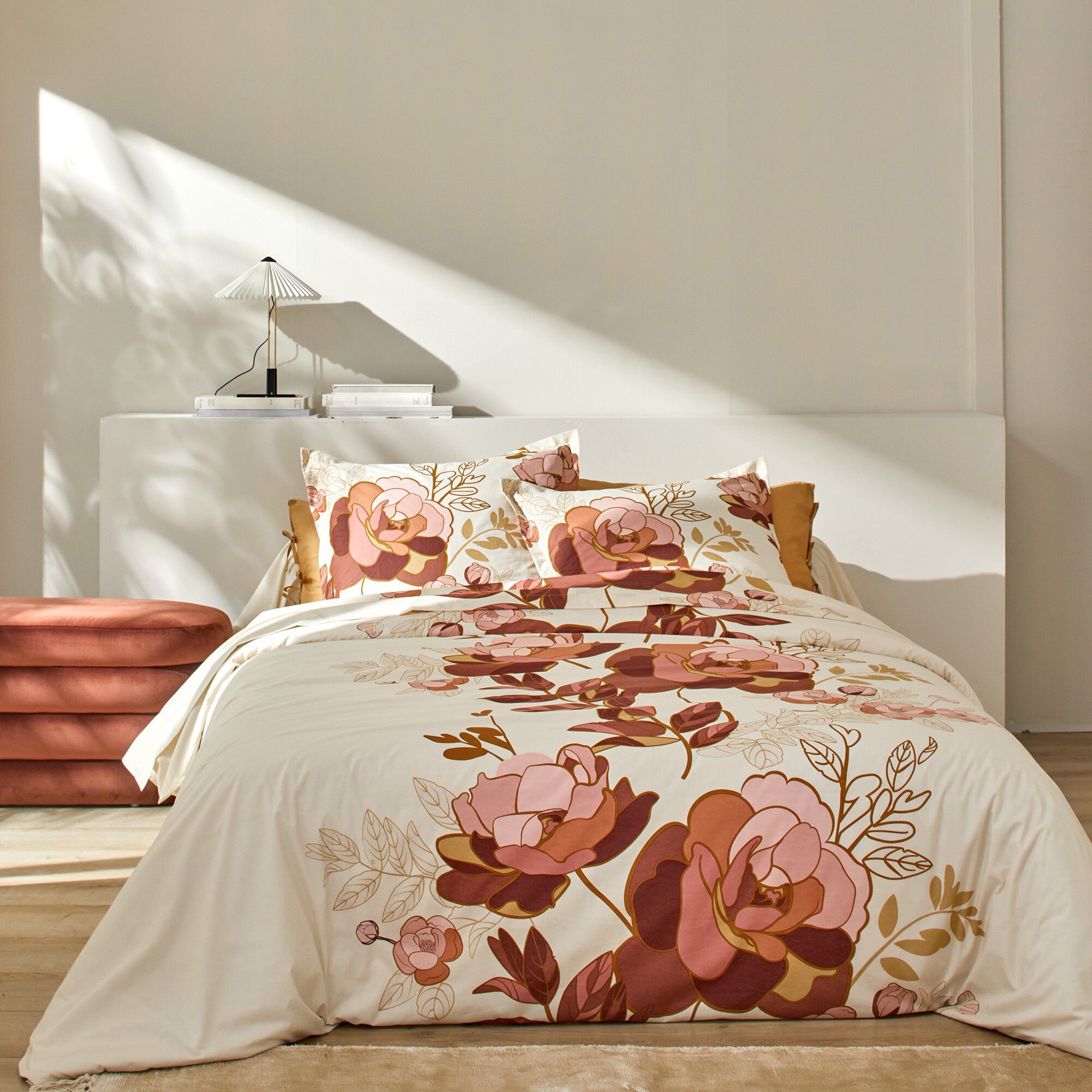 Linge de lit Louise imprimé floral – percale coton