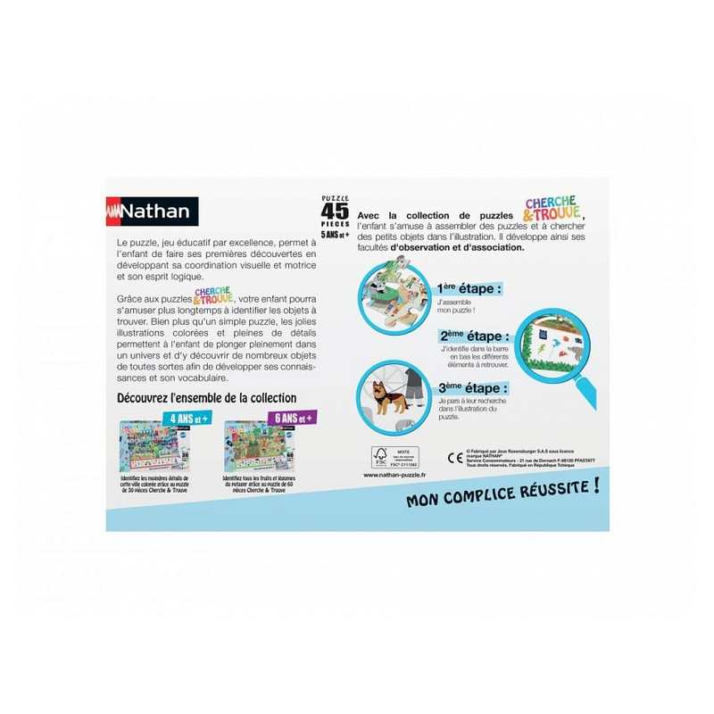 Puzzle cherche et trouve au zoo 45 pièces