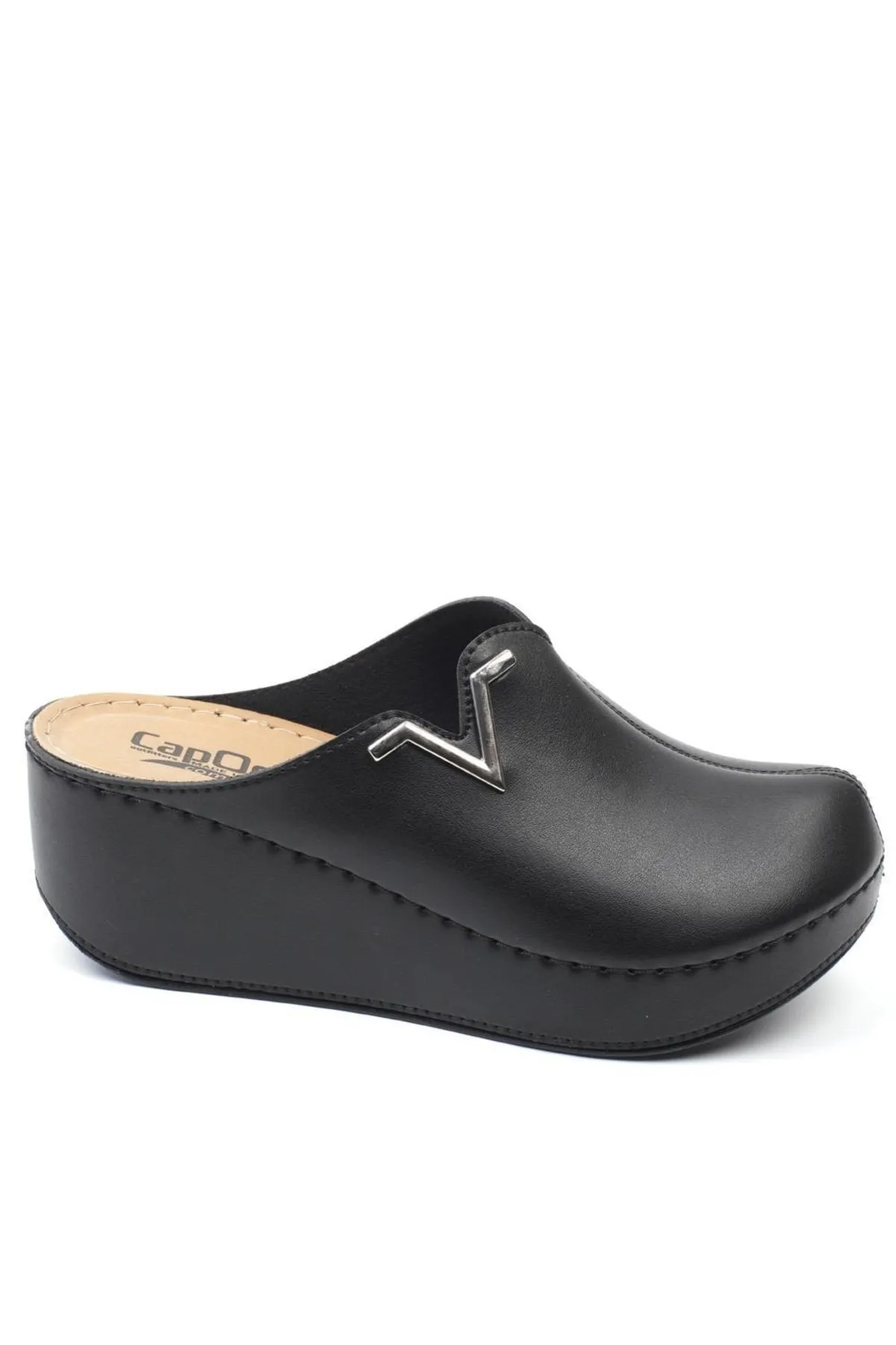 Capone Outfitters  Anatomisch weiche, bequeme Mutterhausschuhe mit Keilabsatz