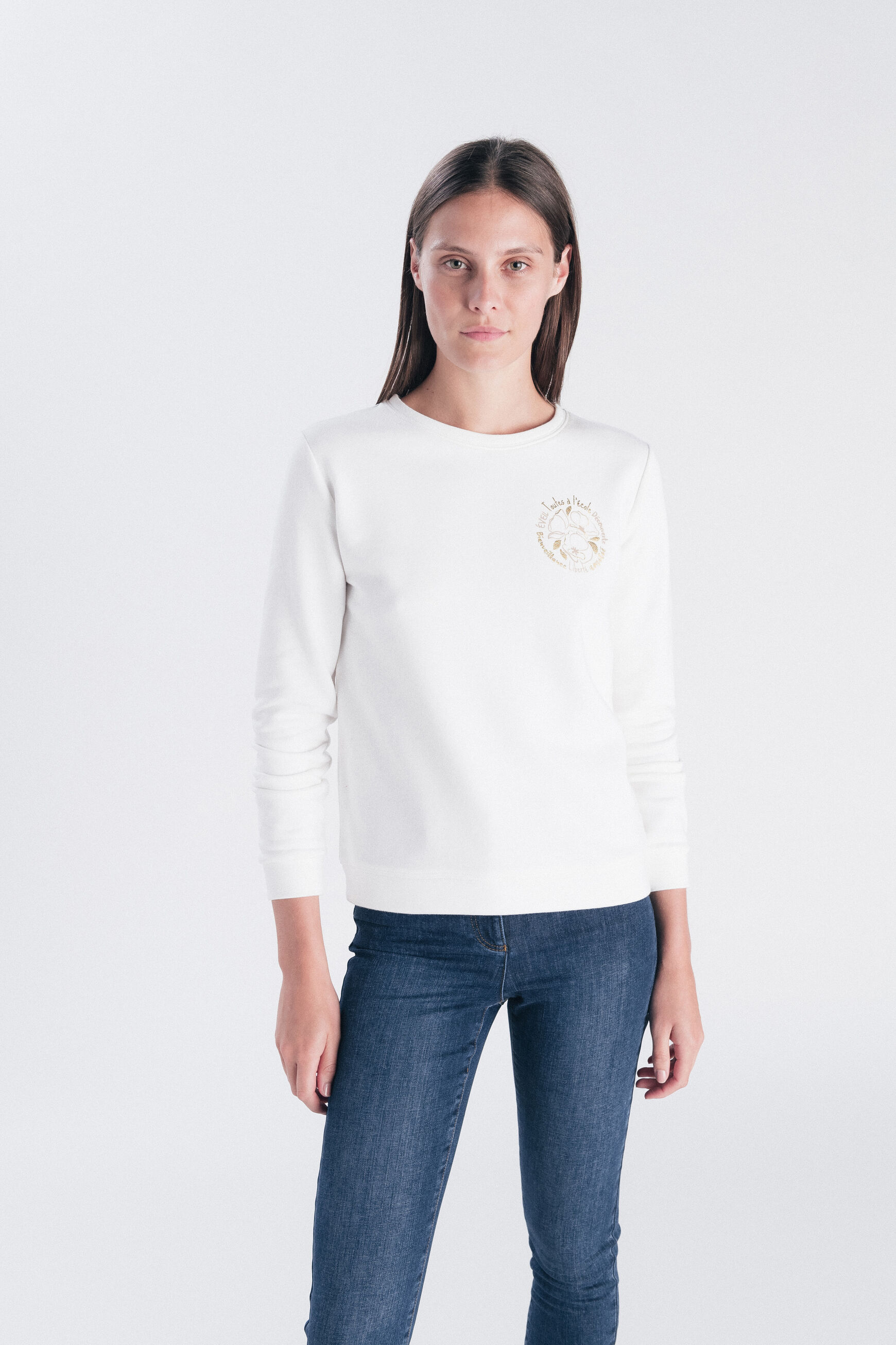 Sweat Jasmin ivoire femme