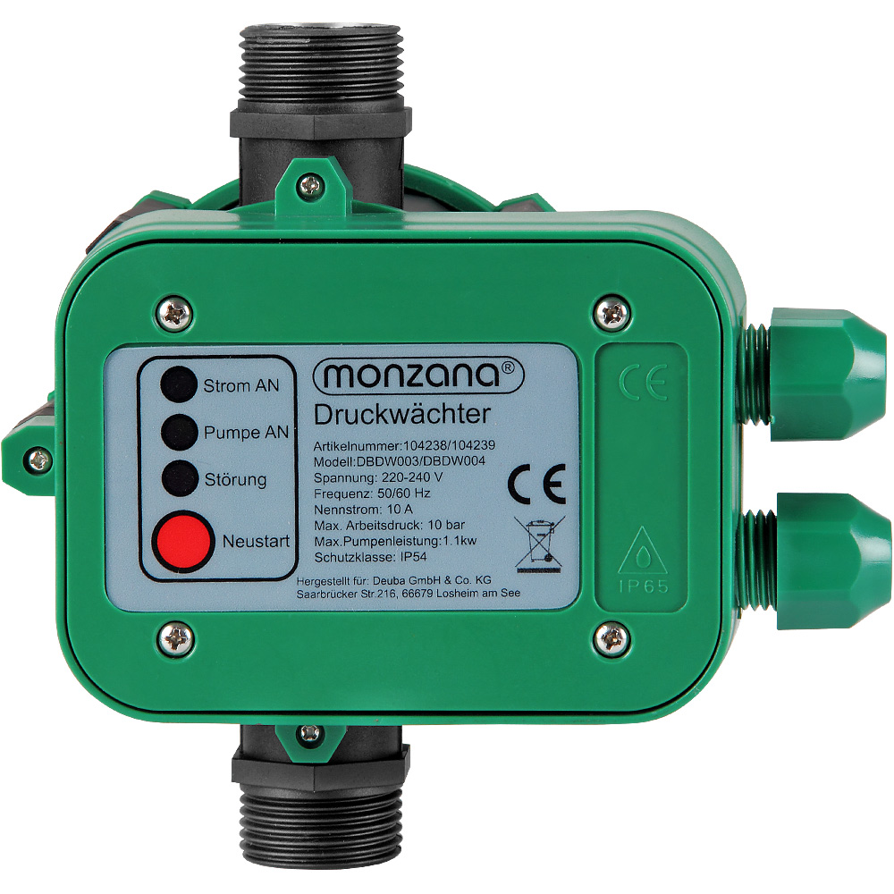 Casaria monzana® Druckwächter ohne Kabel 10 Bar