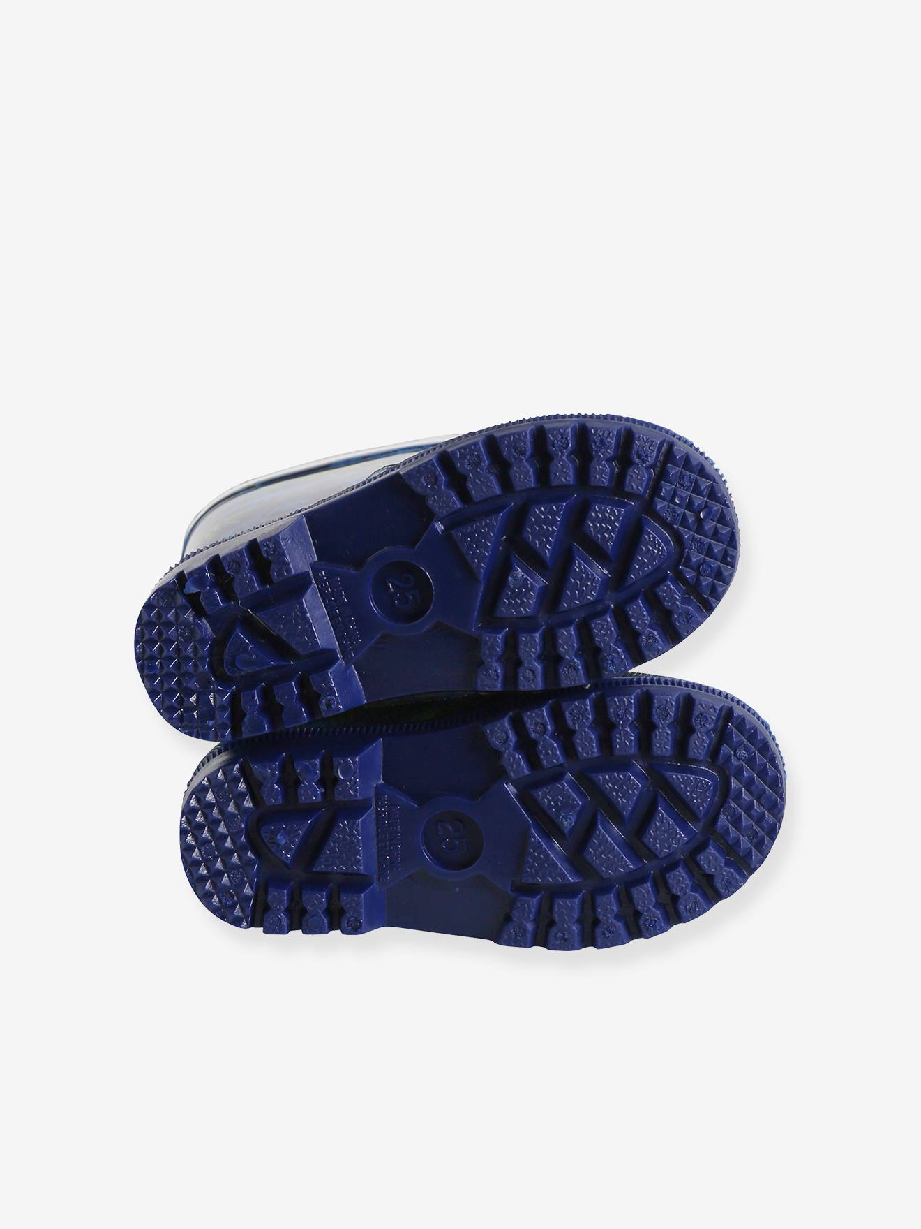 Bottes de pluie imprimées enfant bleu imprimé