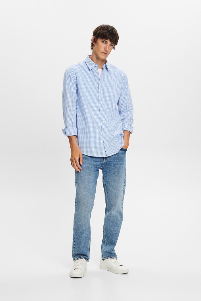 Button-Down-Hemd mit Vichy-Muster, 100% Baumwolle