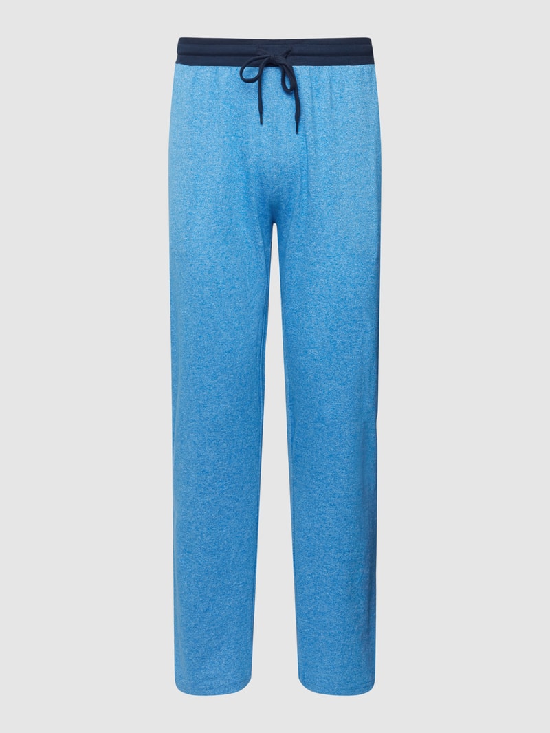 Pyjama-Hose mit Allover-Muster in hellblau