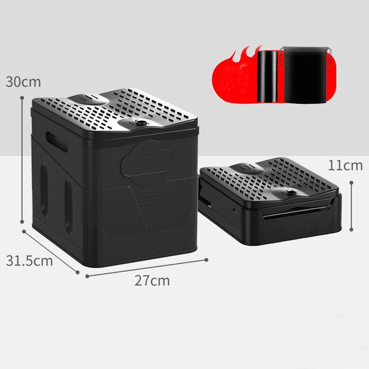 XDeer Campingtoilette Campingtoilette Tragbare Toilette Faltbare WC Camping, mit Müllbeutel Toilette für Chemietoilette