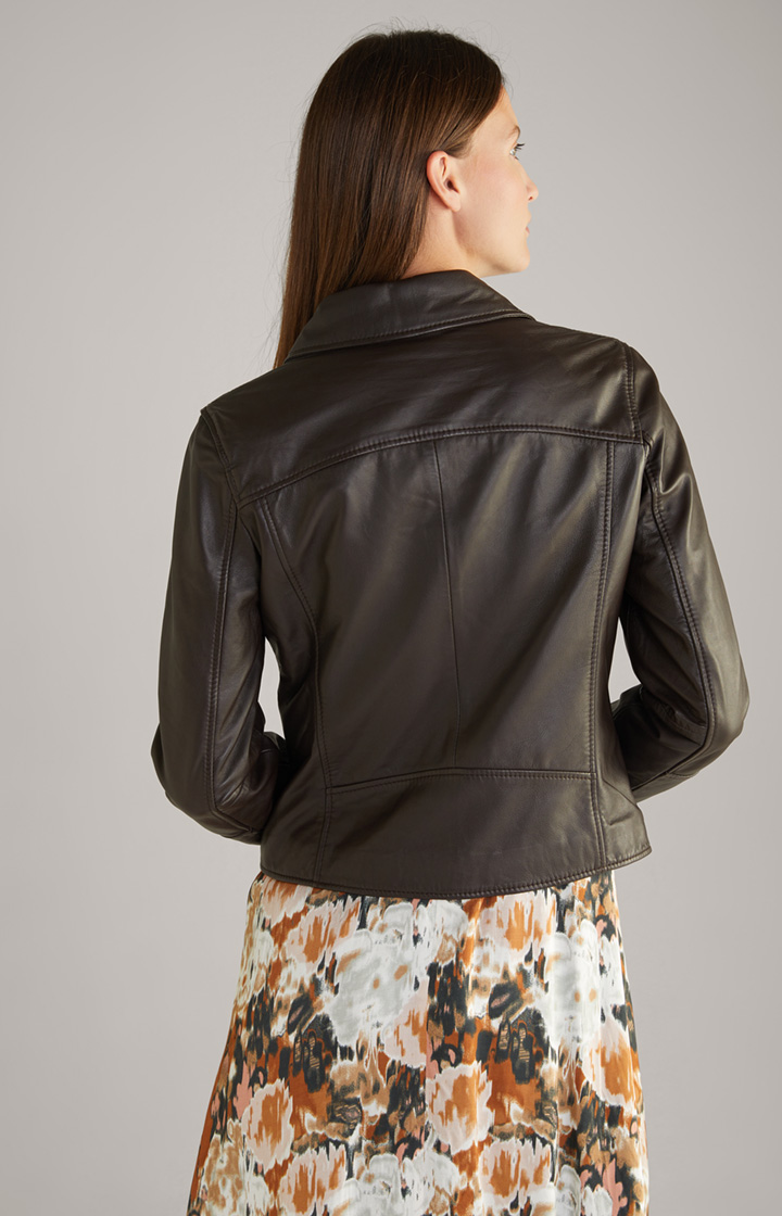 Lederjacke in Dunkelbraun