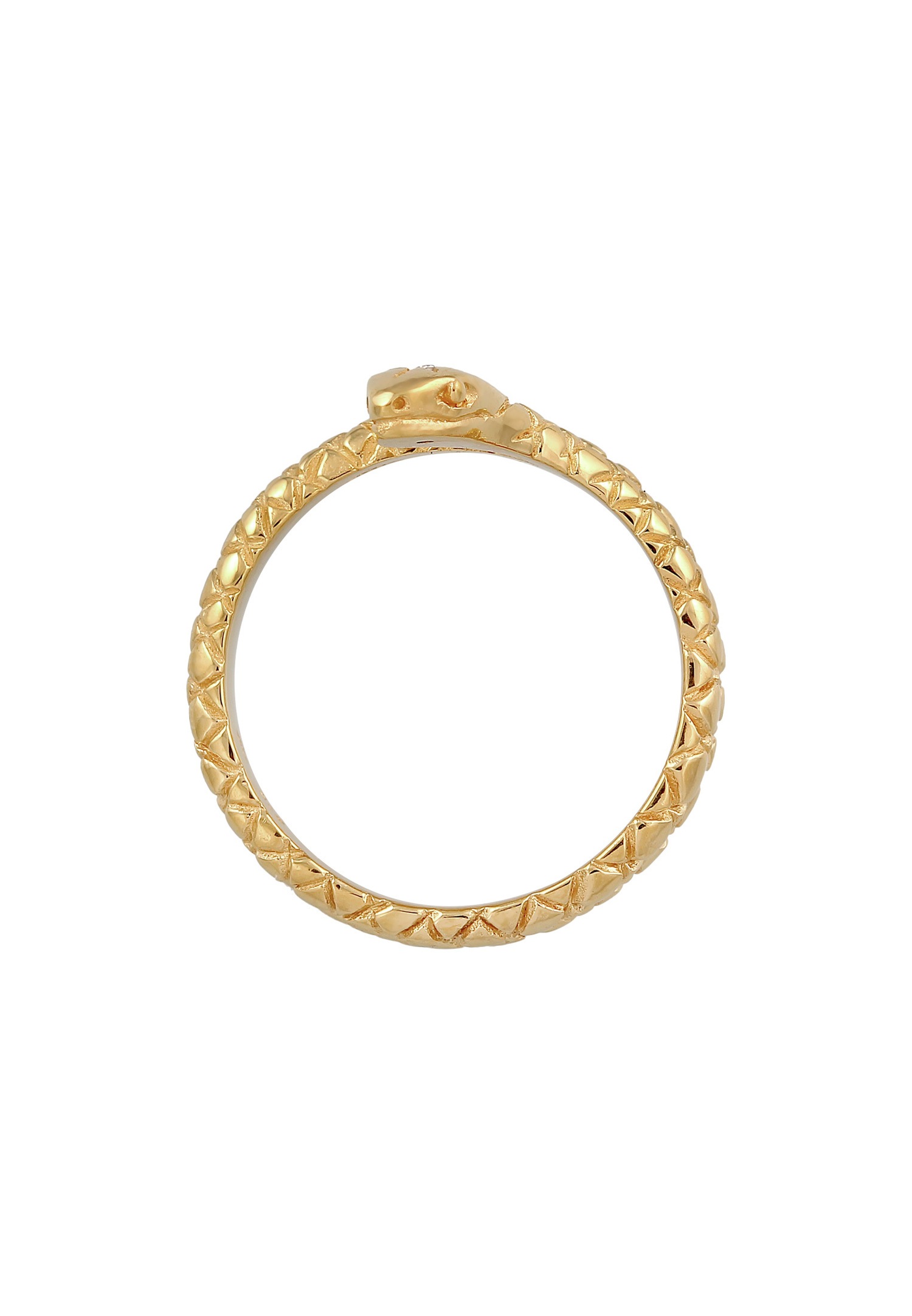 Elli női kígyó alakú medál cirkónia kristállal, 925-ös sterling ezüstből, aranyozott
